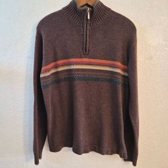 Columbia Other - Columbia Men's Quarter-zip Sweater w/ Stripes: Minimalist Hiking Camping